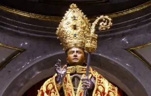 Imagen de San Fermín en la iglesia de San Lorenzo en Pamplona. Crédito: Zarateman (CC0 1.0)