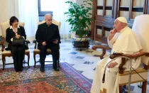 El Papa Francisco durante la audiencia con la Pontificia Comisión para América Latina