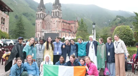 Jóvenes en Covadonga durante la JEMJ