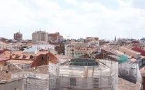 Panorámica de la cúpula de la iglesia de la Vera Cruz en Valladolid.