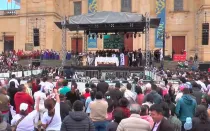 Misa por la fiesta de la Virgen de Chiquinquirá.