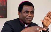 Mons. Gerald Mamman Musa durante su visita a la sede de ACN en Alemania, en mayo de 2024.