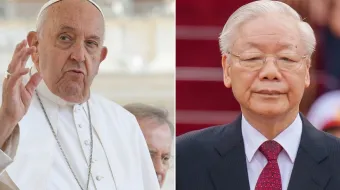 El Papa Francisco y Nguyen Phu Trong