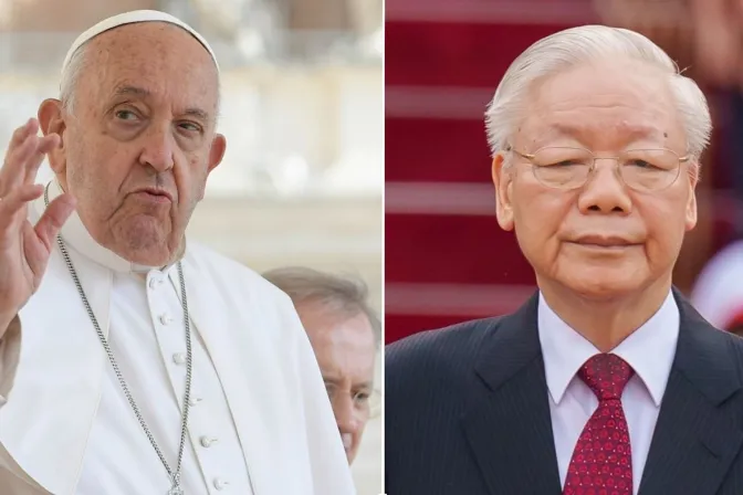 El Papa Francisco y Nguyen Phu Trong