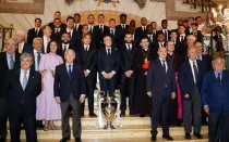 Real Madrid en la Catedral de la Almudena donde ofreció la copa de la Champions League a la Patrona de Madrid.