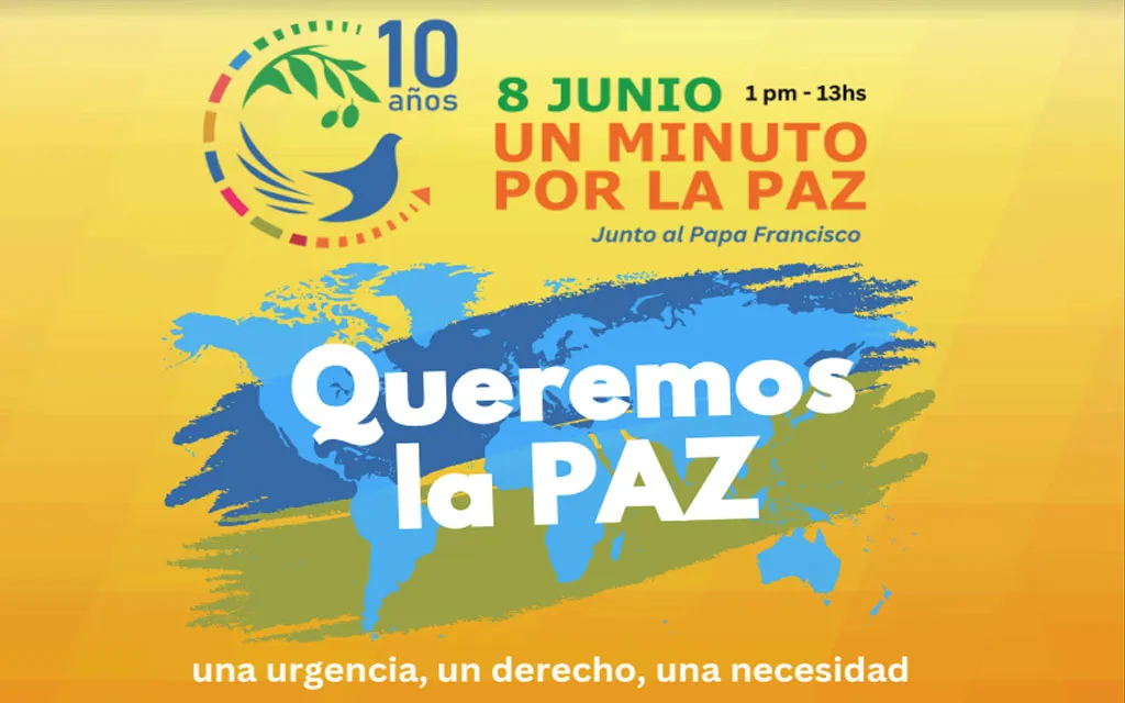 Vaticano invita a participar de "Un minuto por la paz" con el Papa Francisco este sábado 8 de junio a las 13 horas.?w=200&h=150