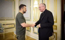 Imagen del encuentro entre Zelenski y el Cardenal Pietro Parolin