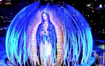 Supuesta proyección de la imagen de la Virgen de Guadalupe en The Sphere, en Las Vegas.